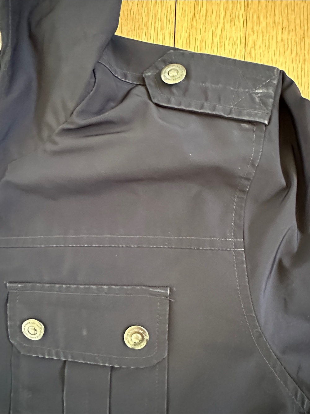 Moose Knuckles navy blue bomber rain jacket windbreaker medium - Picture 16 of 16